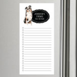 Liste des Shepherd australiens<br><div class="desc">Des choses adorables pour aller chercher Australian Shepherd chien avec un cadre en tableau noir personnalisé avec votre nom.</div>