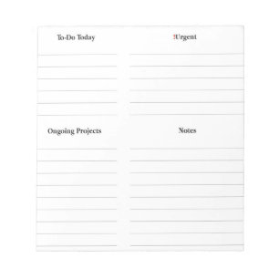 Liste des tâches Bloc-notes à faire, Organisation 