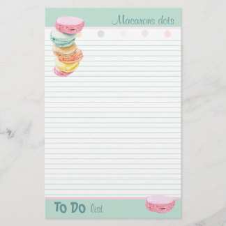 Liste des tâches des points Macarons alignés