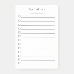 Liste des tâches Notes post-it® personnalisées B