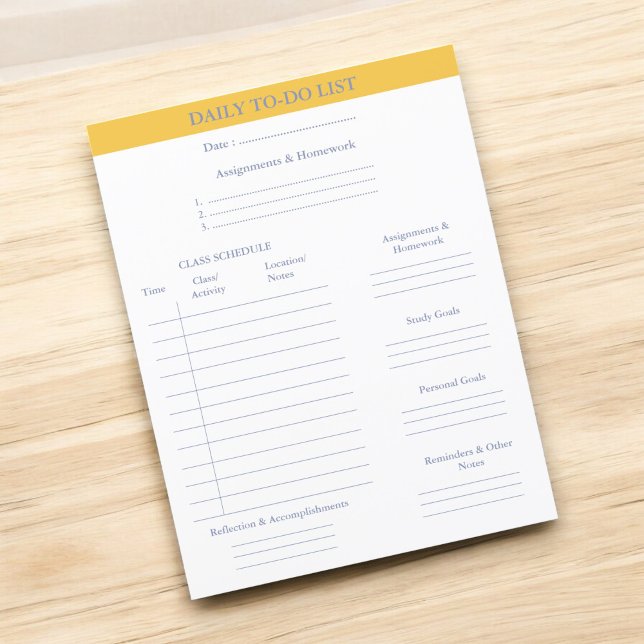 Liste des tâches quotidiennes Planificateur univer (Créateur téléchargé)