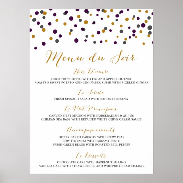 Liste personnalisée - Affiche de menu (Devant)