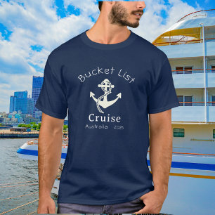 Liste simple de seaux bleu Personnaliser T-shirt