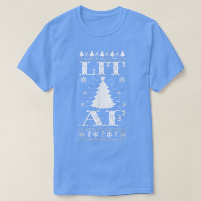 Lit AF Vilain Sweat de Noël Design Funny Tree Li (Design devant)