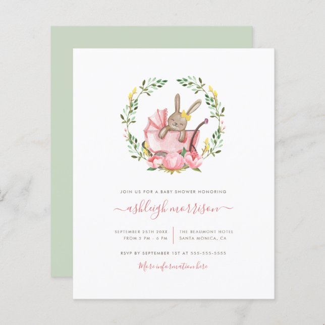 Lit budgétaire bébé fille Baby Shower Sleeping Bun (Devant / Derrière)