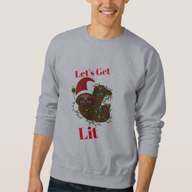 Lit Christmas Sloth Sweatshirt (Devant)