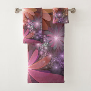 Lit De Fleurs Coloré Brillant Art Fractal Abstrait