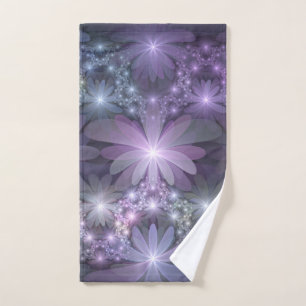 Lit de fleurs tendance brillant art abstrait fract