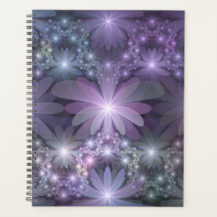 Lit de fleurs tendance brillant art fractal abstra