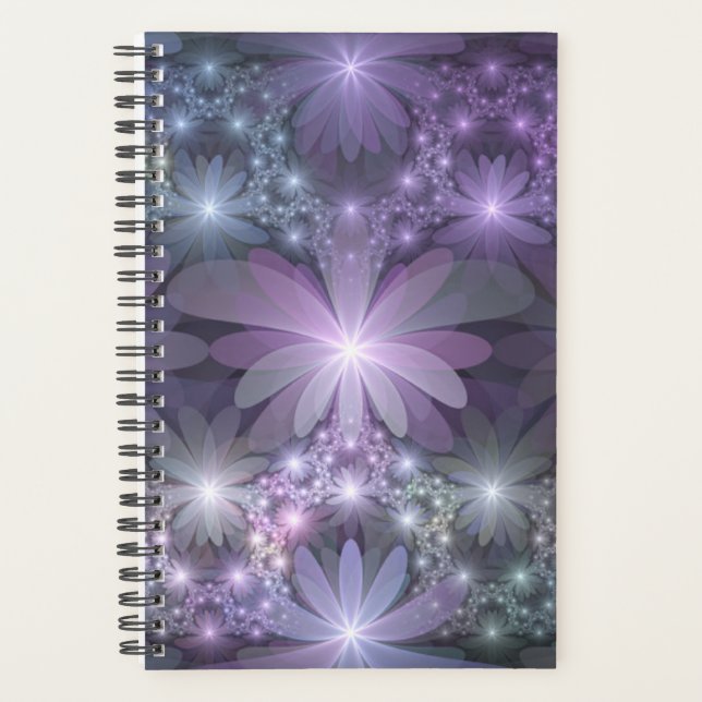 Lit de fleurs tendance brillant art fractal abstra (Devant)