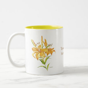 Lit de tigre jaune et marron avec Mug