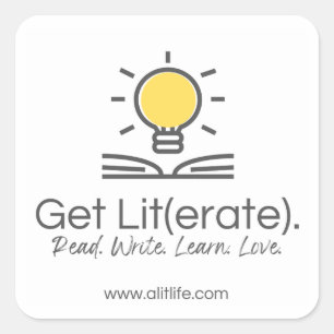 Lit(erate). Autocollant