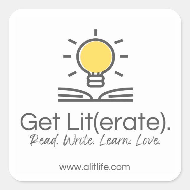 Lit(erate). Autocollant (Devant)