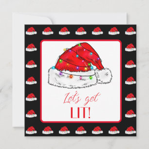 Lit Noël Cocktail Invitation