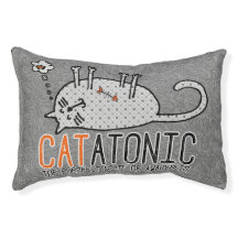 APAL - Drôle CATatonic Dreaming Cartoon Kitty Grey