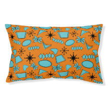 Formes atomiques MCM Turquoise sur orange