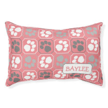 Motif de mosaïque Empreinte de patte avec nom