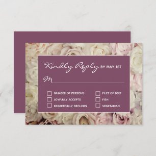 Lit Rose & Cartes RSVP Rose Amaranth