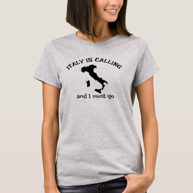 L'Italie Appelle Le T-Shirt Design (Devant)