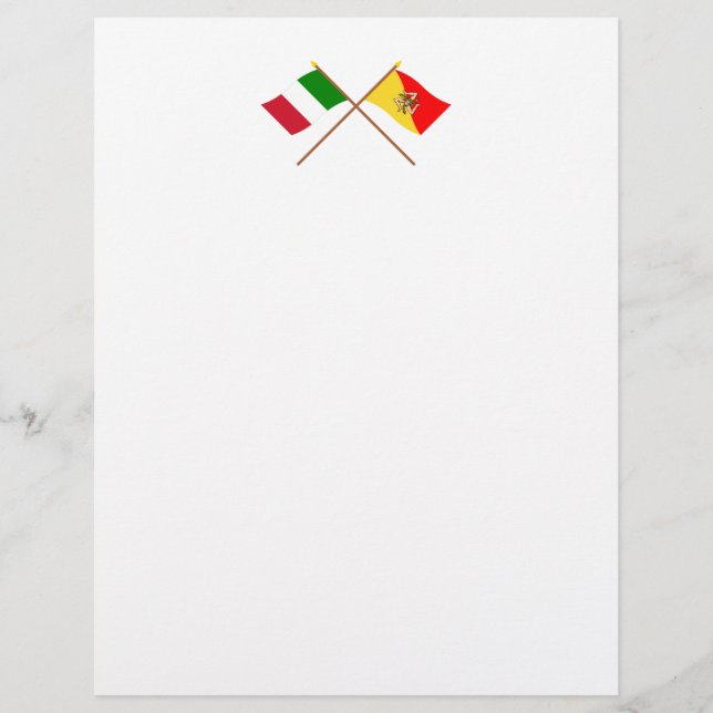 L'Italie et la Sicile ont croisé des drapeaux (Devant)