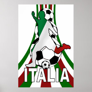 L'Italie Italie, affiches du football du football