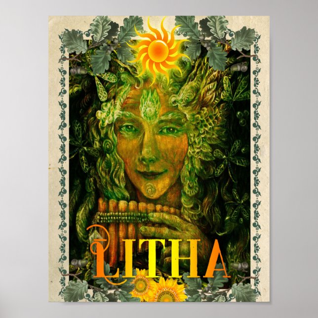 LITHA, POSTER DE SABBAT EN WICCAN SOLSTICE D'ÉTÉ (Devant)