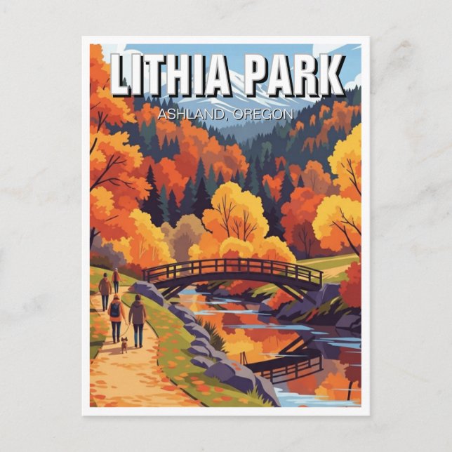 Lithia Park Ashland Oregon Carte Postale de Voyage (Devant)