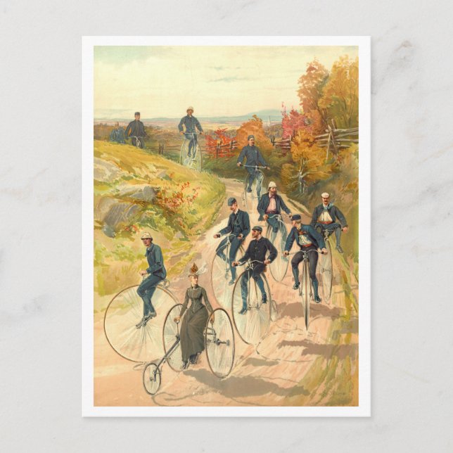 Lithographie vintage de la carte postale Groupe Cy (Devant)