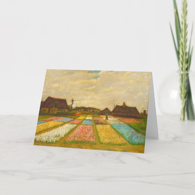 Lits de fleur dans la carte de voeux vierge de la (Devant)