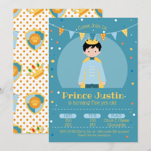 Litte Prince Invitation de fête d'anniversaire