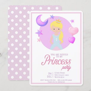 Litte Princesse Anniversaire Fête Invitation