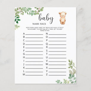 Little bear Baby jeu de course de nom