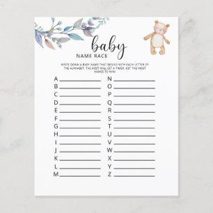 Little bear Baby jeu de course de nom