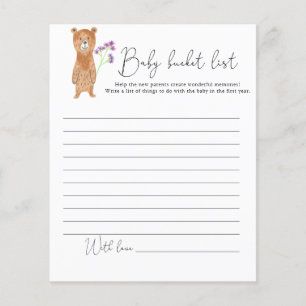Little Bear Cub - Liste des seaux pour bébés