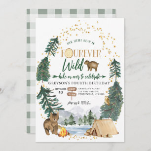 Little Bear est Fourever Wild Birthday Invitation
