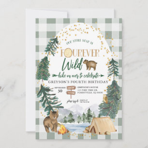 Little Bear est Fourever Wild Birthday Invitation