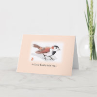 Little Birdie Félicitations pour la carte de gross