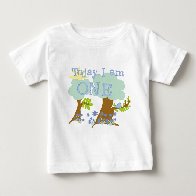 Little Bluebird 1er Anniversaire Tshirts et cadeau (Devant)
