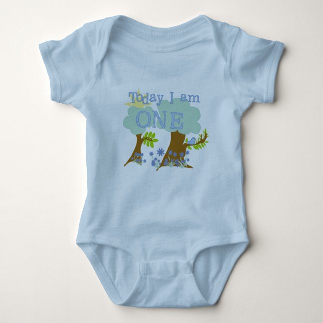 Little Bluebird 1er Anniversaire Tshirts et cadeau (Devant)