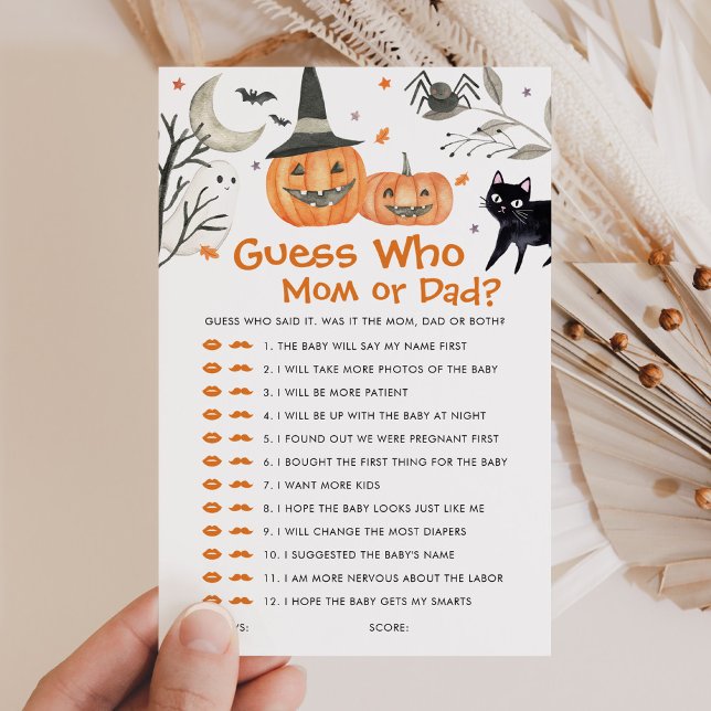 Little Boo Baby shower Devinez Qui Maman ou Papa J (Créateur téléchargé)