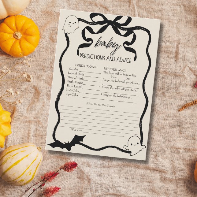 Little Boo Coquette Baby Prediction Carte de jeu (Little Boo Coquette Baby Prediction Game Card)