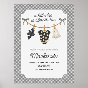 Little Boo En vichy Baby shower Affiche de bienven