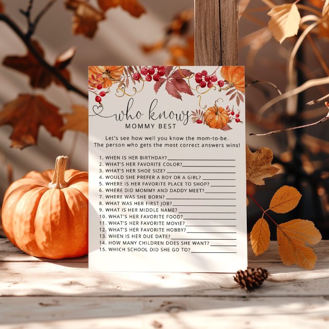 Little citrouille fall Qui connaît maman meilleur  (Créateur téléchargé)