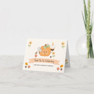 Little Citrouille Girl 1er Anniversaire Merci Cart