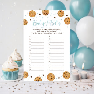 Little Cookie Blue Boy Baby ABC's Shower Game
