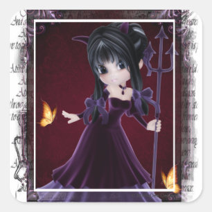 Little Cookie Devil Girl Design 6 Stickers
