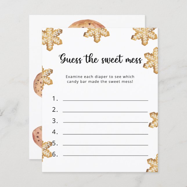 Little cookie - Devinez le jeu de gâchis sucré (Devant / Derrière)