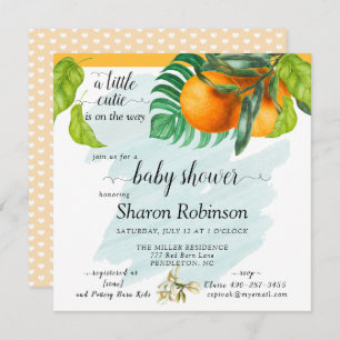 Little Cutie Baby shower Orange