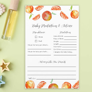 Little Cutie Baby shower Prédictions Conseil Jeu