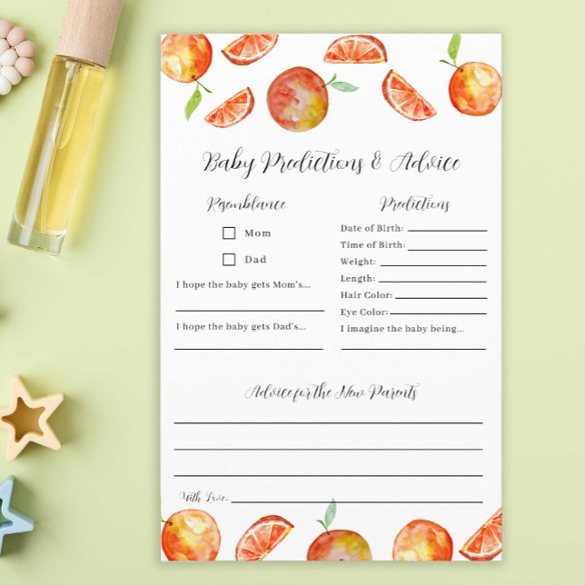 Little Cutie Baby shower Prédictions Conseil Jeu (Créateur téléchargé)